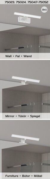 Rabalux 75023 - LED осветление за огледало за баня LORIC LED/6W/230V IP44 30 cm хром