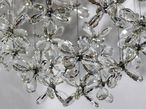 LED Кристален таванен полилей SAMOA LED/30W/230V Ø 40 cm полирано хромово покритие + с дистанционно управление