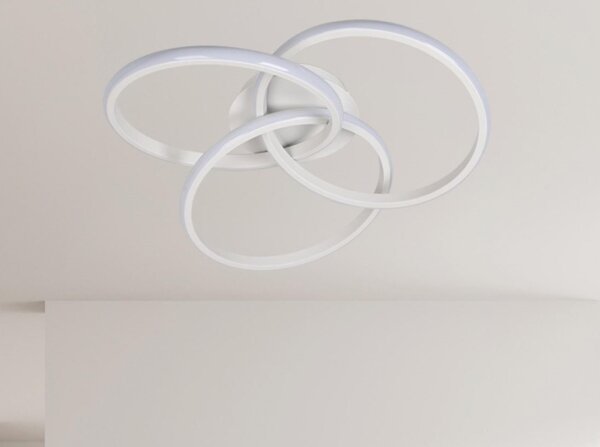LED Димируем плафон LED/70W/230V 3000-6500K бял + дистанционно управление