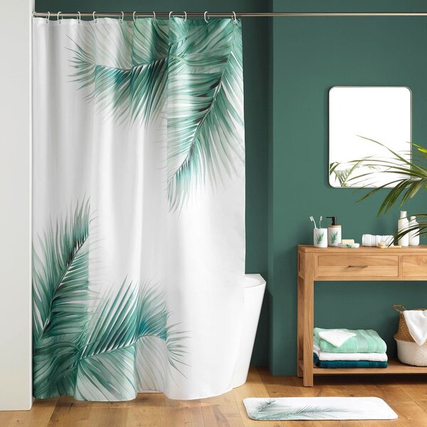 Бял/зелен килим за баня WC 45x45 cm Havane – douceur d'intérieur