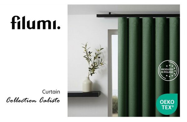 Тъмнозелено dimout перде 140x250 cm Calisto – Filumi