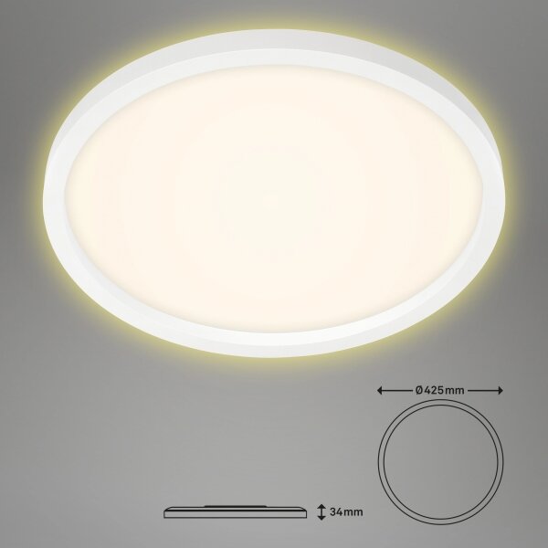 Briloner 7363-016 - LED Лампа CADRE LED/22W/230V Ø 42,5 cм бяла