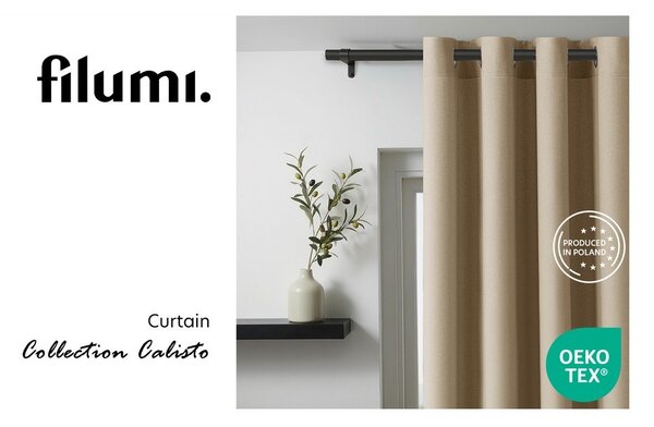 Бежово dimout перде 200x250 cm Calisto – Filumi