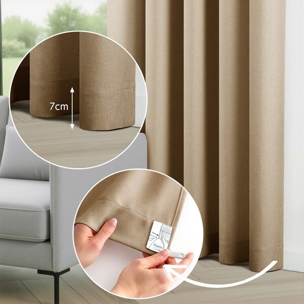 Бежово dimout перде 140x250 cm Calisto – Filumi