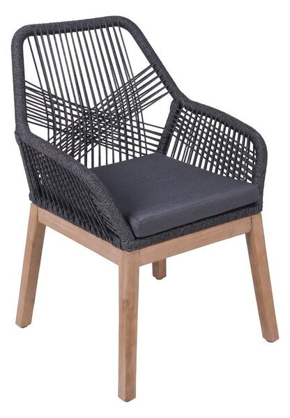 Сив градински стол от масивно дърво Pomona – Garden Pleasure