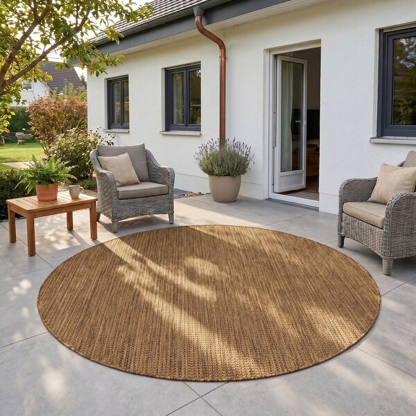 Кафяв кръгъл килим за открито и закрито ø 120 cm Mira 1450 – Ayyildiz Carpets