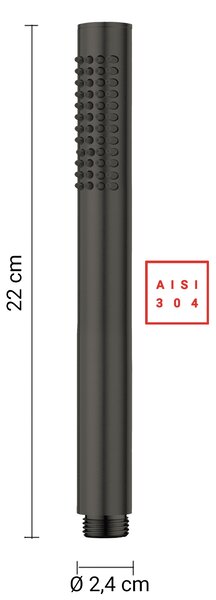 Комплект душ High Pro Plus 02, пита 25 см, черен мат