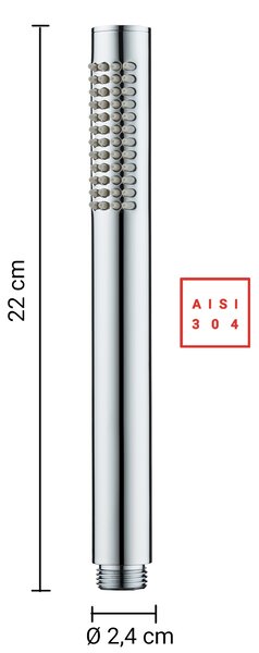 Комплект душ High Pro Plus 01, пита 25 см, хром