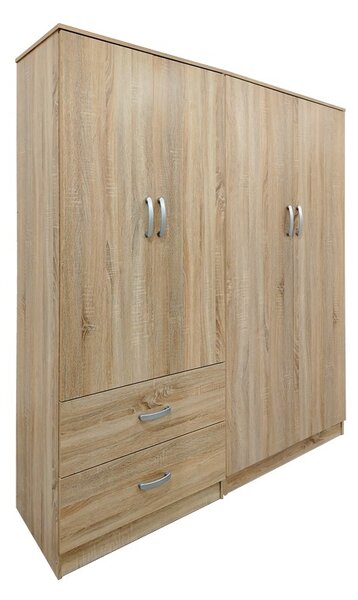 Шкаф с 4 врати, Athos V3, дъб, 160x42x180 см