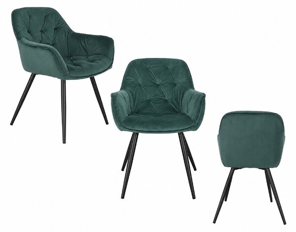 Трапезен стол Madrid Velvet - 87 х 44 х 41 cm, различни цветове