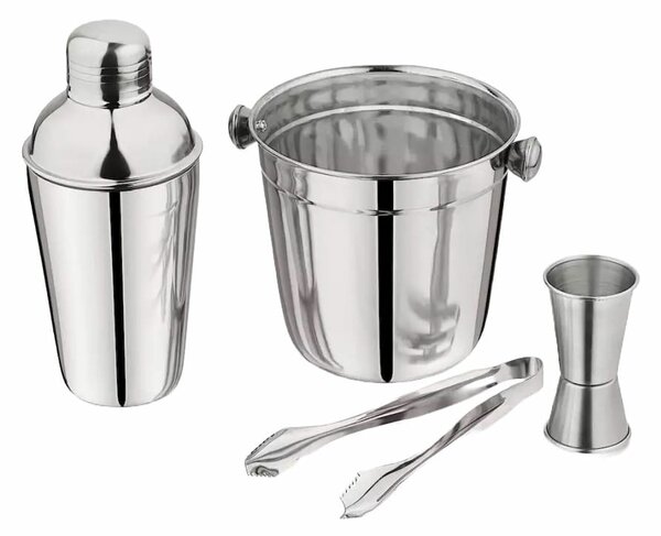 Комплект за коктейли Kinghoff KH 1706, 4 части, 500 ml, неръждаема стомана, инокс