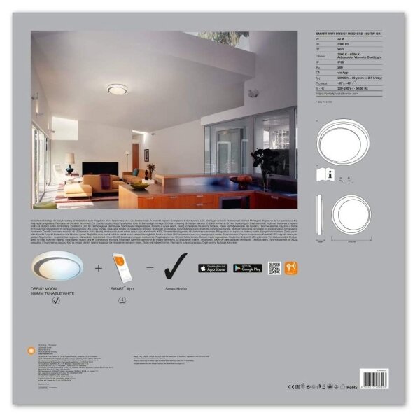 Ledvance - LED Димируема лампа SMART+ MOON LED/32W/230V Wi-Fi