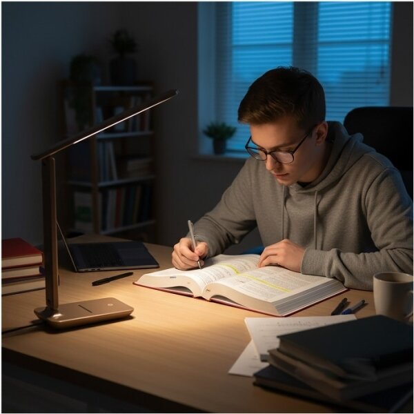 Димируема LED настолна лампа NOBLITE N LED/7W/230V 3000/4000/6500K, кафява