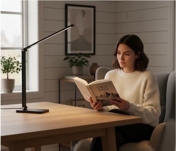 LED димируема настолна лампа с безжично зареждане NOBLITE Q LED/7W/230V 3000/4000/6500K черна