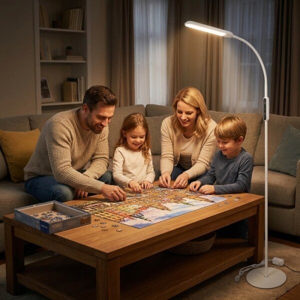 LED димируема подова лампа TEILO LED/10W/230V 3000/4000/6500K бяла + дистанционно управление