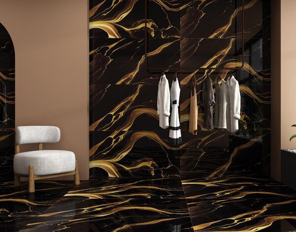 Гранитогрес Molten Black - 60 x 120 cm