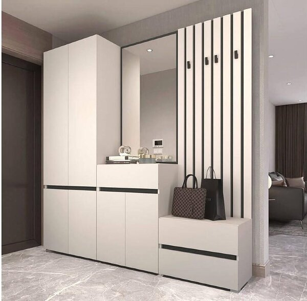 Огледало LUS70 London - 70 х 2 х 125 cm, кашмир/антрацит