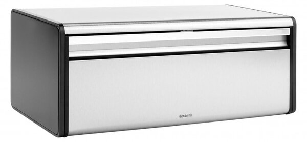 Кутия за хляб Brabantia Fall Front 107852, 18 л, 46.5х25 см, Стенен монтаж, Без пръстови отпечатъци, Инокс/Мат