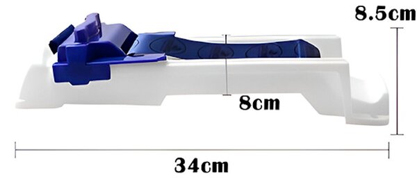 Уред за навиване на рулца FOODROLL, Неелектрическа работа, Лесна употреба, Бял/Син