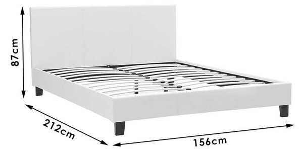 Двойно легло NEVIL PU черен мат 150x200