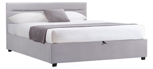 Двойно легло MOLITO в светло сив цвят с място за съхранение160x200см