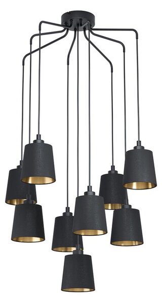 Eglo 39739 - Висящ полилей BERNABETTA 9xE27/40W/230V черен