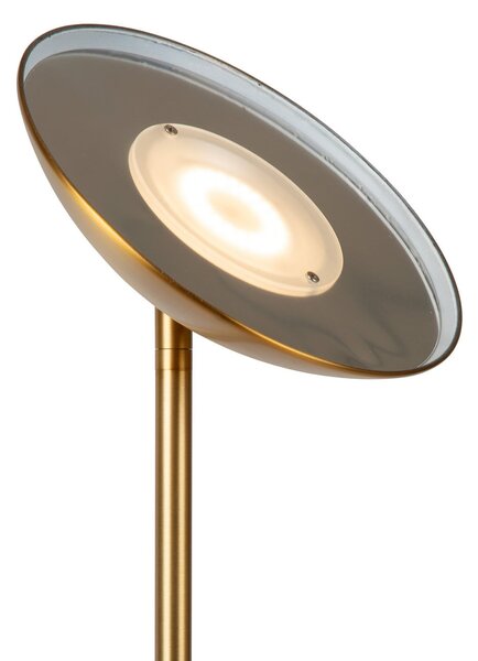 Lucide LED стояща лампа ZENITH, златист цвят, височина 180 см, метал, с регулиране на, Затъмняване, Злато / месинг, Дневна/трапезария, Метал, Модерен