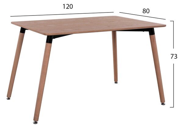 Маса ТОНИ естествен цвят 120Χ80X73см