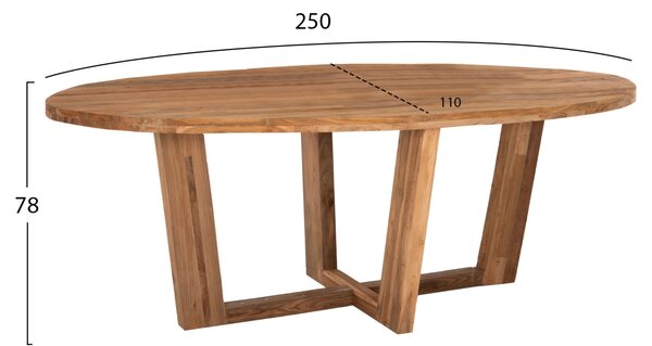 Маса CARIB 250x110x78-натурал