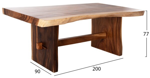 Трапезна маса ULYSES естествен цвят 200x90x77см