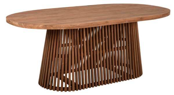 Трапезна маса REMIK тиково дърво натурал 100x200x75.5см.плот 4см