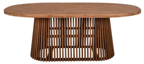 Трапезна маса REMIK тиково дърво натурал 100x200x75.5см.плот 4см