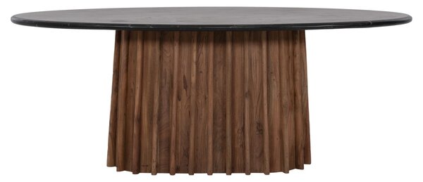 Маса DRAXX овална 200x100x76 см черен-естествен цвят