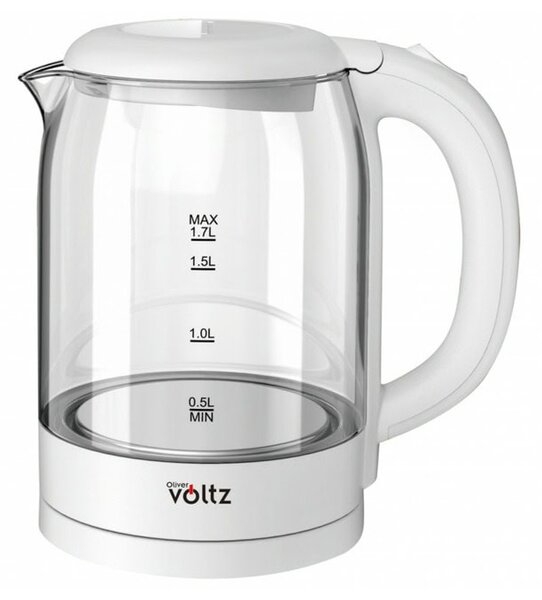 Електрическа кана Oliver Voltz OV51230X, вместимост 1.7 литра, 2200W, бяла