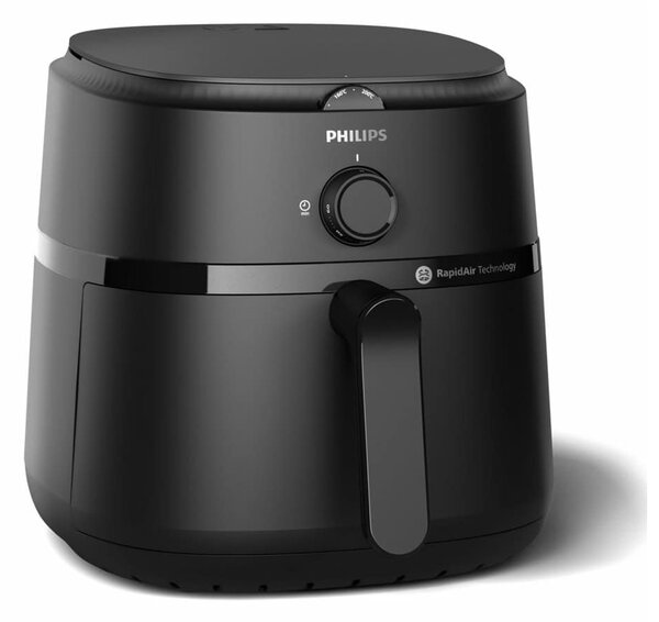 Фритюрник с горещ въздух Philips NA130/00, 6.2 л. вместимост, 12 програми, RapidAir, 1700W
