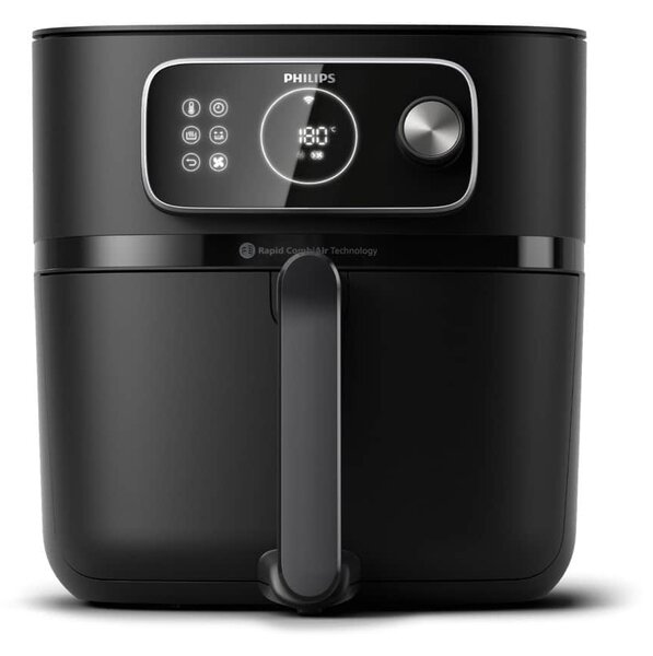 Фритюрник с горещ въздух Philips HD9876/90, 8.3 л. вместимост, таймер, незалепващо покритие, Rapid CombiAir технология, 2200W