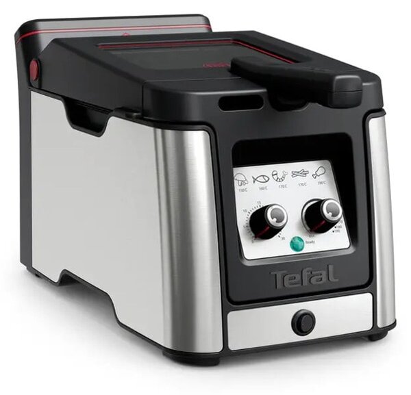 Фритюрник Tefal FR6000D10, 3.5 л. вместимост, светлинен индикатор, таймер, 2000W, сребрист