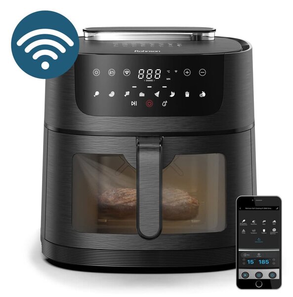 Фритюрник с горещ въздух Rohnson R-2858 SmartChef XL 2 Wi-Fi, 8 л. вместимост, 8 програми, 3D система за равномерно печене, таймер, 1800W