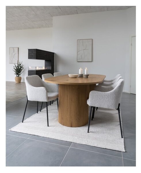 Трапезна маса от декор от топола 100x210 cm Boavista – House Nordic