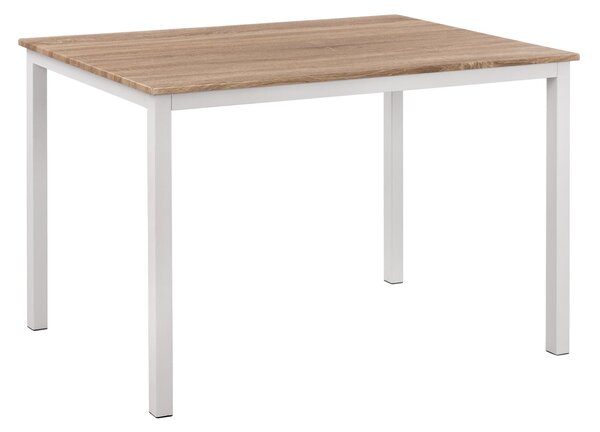 Трапезна маса PANYA 110x70x76, сонома, бели крака