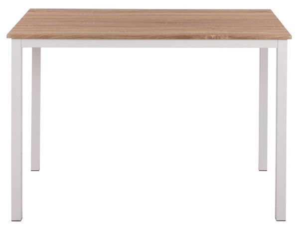 Трапезна маса PANYA 110x70x76, сонома, бели крака