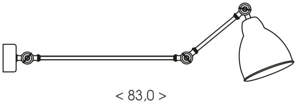 Brilagi - Стенна лампа QUILL 1xE27/40W/230V 83 см бяла