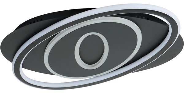 Brilagi - Димируемо LED таванно осветително тяло IRIS LED/78W/230V 37x49 cm черно + дистанционно управление