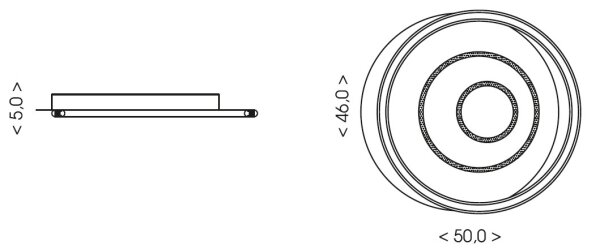 Brilagi - LED таванно осветително тяло IRIS с възможност за димиране LED/83W/230V 46x50 см бяло + дистанционно управление