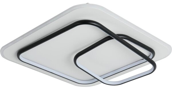 Brilagi - димируемо LED таванно осветително тяло IRIS LED/81W/230V 50x50 cm бяло/черно + дистанционно управление