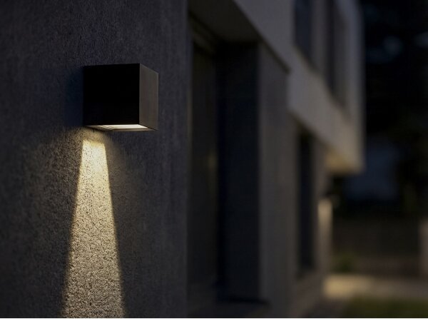 Kanlux 28997-LED соларно стенно осветително тяло REKA LED/6W/230V 3000/4000/6500K IP65 черно