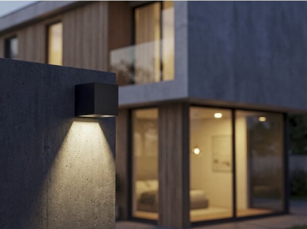 Kanlux 28997-LED соларно стенно осветително тяло REKA LED/6W/230V 3000/4000/6500K IP65 черно