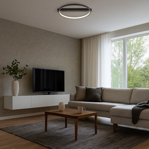 Rabalux 71344 - LED таванен плафон BELIZA LED/45W/230V 3000K 50x55 cm черен