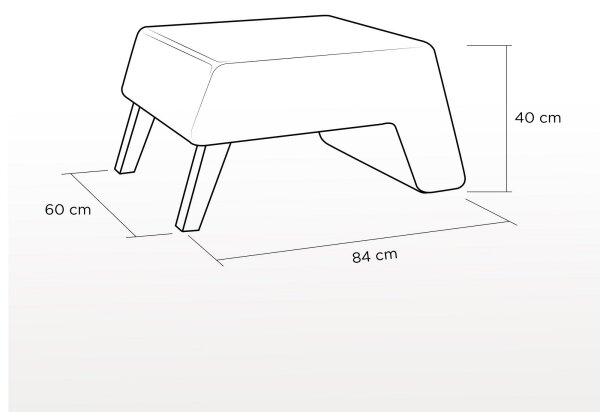 Табуретка KATE 40x84 см червен
