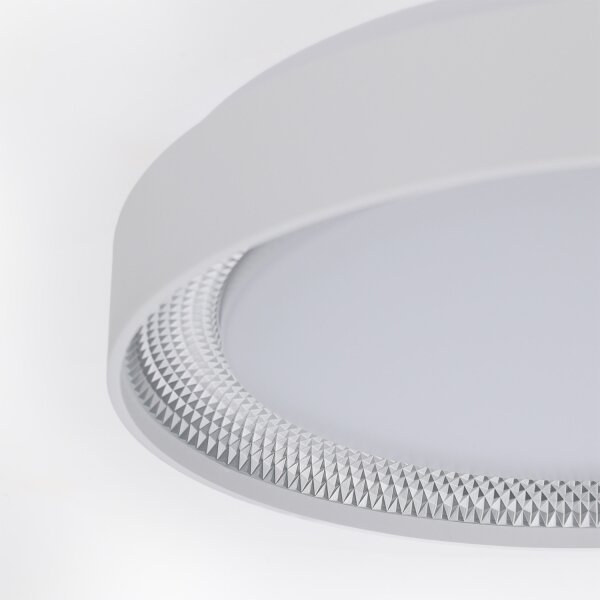 Brilagi - LED димируема таванна лампа WALDO LED/48W/230V диаметър 40 см бяло/сребристо+дистанционно